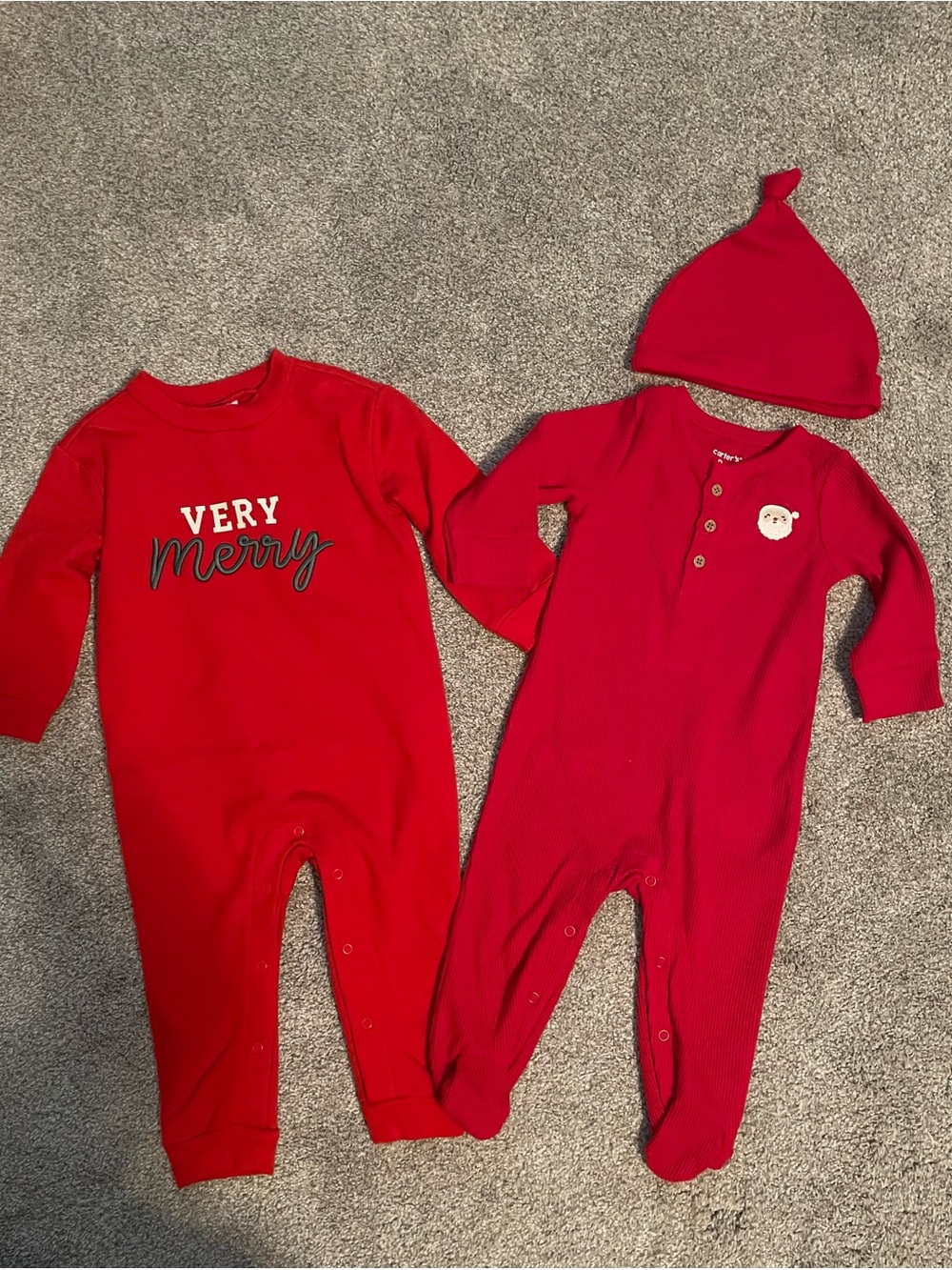 Red Holiday Baby One-Piece Rompers